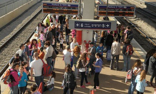 Israel’s volume of investment in urban and intercity railways is low