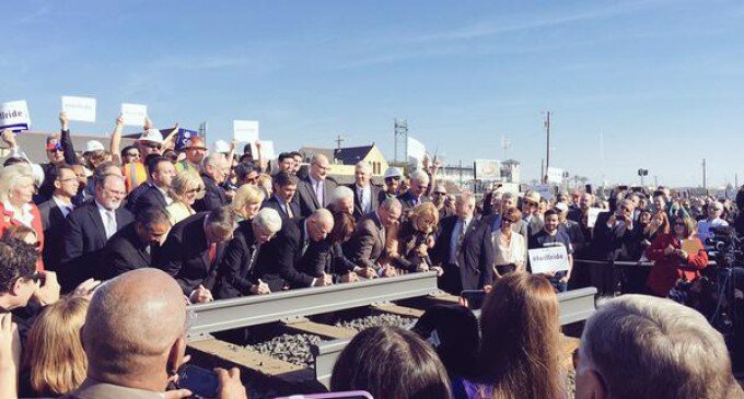 California high-speed rail groundbreaking ceremony